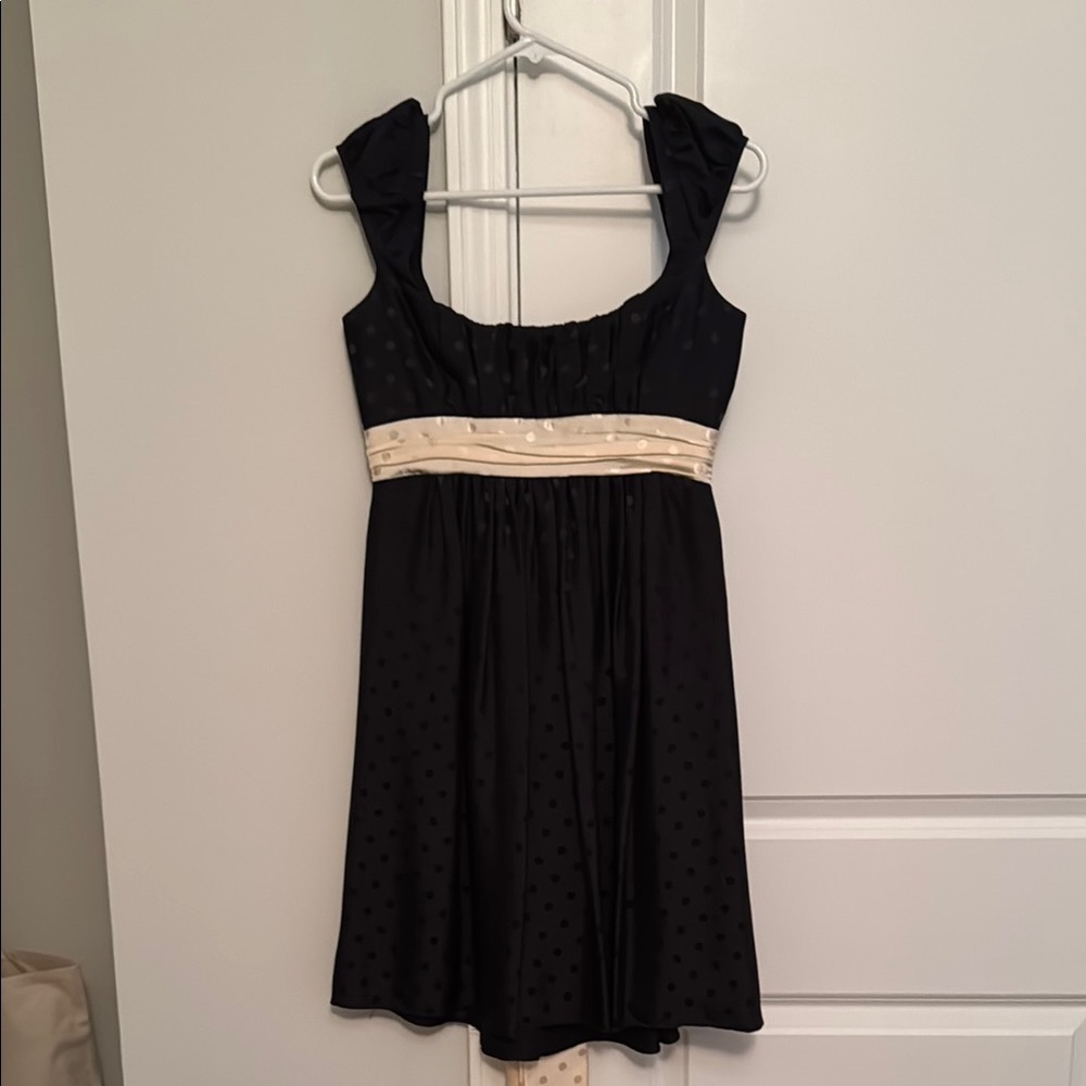 Vintage Milly of New York Black and Cream Mini Dress